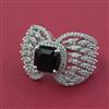 American Diamond Adjustable Ring with Rhodium Plating