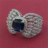 American Diamond Adjustable Ring with Rhodium Plating