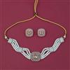 American Diamond Choker Necklace with Carat Plating