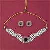 American Diamond Choker Necklace with Carat Plating