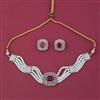 American Diamond Choker Necklace with Carat Plating