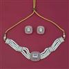 American Diamond Choker Necklace with Carat Plating