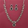 American Diamond Classic Necklace with Mehndi Plating