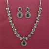 American Diamond Classic Necklace with Mehndi Plating