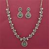 American Diamond Classic Necklace with Mehndi Plating
