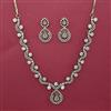 American Diamond Classic Necklace with Mehndi Plating