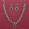 American Diamond Classic Necklace with Mehndi Plating