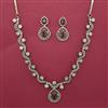 American Diamond Classic Necklace with Mehndi Plating