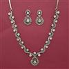 American Diamond Classic Necklace with Mehndi Plating
