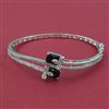 American Diamond Openable kada with Rhodium Plating Rose Gold Plating