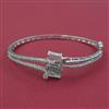 American Diamond Openable kada with Rhodium Plating Rose Gold Plating