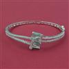 American Diamond Openable kada with Rhodium Plating Rose Gold Plating