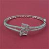 American Diamond Openable kada with Rhodium Plating Rose Gold Plating
