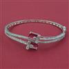 American Diamond Openable kada with Rhodium Plating Rose Gold Plating