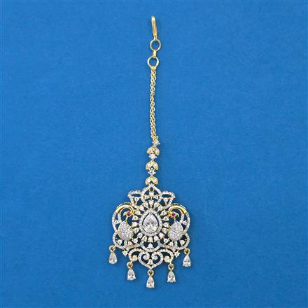 American Diamond Classic Tikka with 2 Tone Plating