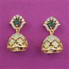 American Diamond Jhumki with 2 Tone Plating