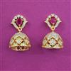 American Diamond Jhumki with 2 Tone Plating