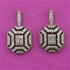 American Diamond Short Earring with Rhodium Plating 2 Tone Plating Mehndi Plating Carat Plating