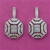 American Diamond Short Earring with Rhodium Plating 2 Tone Plating Mehndi Plating Carat Plating