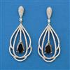 American Diamond Classic Earring with Rhodium Plating
