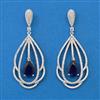 American Diamond Classic Earring with Rhodium Plating