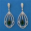 American Diamond Classic Earring with Rhodium Plating