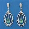 American Diamond Classic Earring with Rhodium Plating