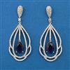 American Diamond Classic Earring with Rhodium Plating