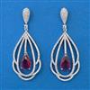American Diamond Classic Earring with Rhodium Plating