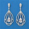 American Diamond Classic Earring with Rhodium Plating