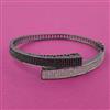 American Diamond Openable kada with Black Plating