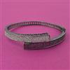American Diamond Openable kada with Black Plating