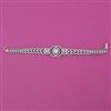 American Diamond Openable Bracelet with Rhodium Plating Mehndi Plating