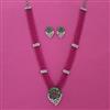 American Diamond Classic Pendant Set with Black Plating