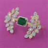 American Diamond Adjustable Ring with 2 Tone Plating