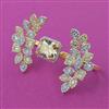 American Diamond Adjustable Ring with 2 Tone Plating