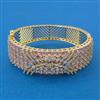 American Diamond Broad Kada with 2 Tone Plating