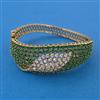 American Diamond Broad Kada with Mehndi Plating