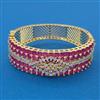 American Diamond Broad Kada with 2 Tone Plating