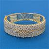 American Diamond Broad Kada with 2 Tone Plating