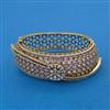 American Diamond Broad Kada with Mehndi Plating