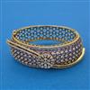 American Diamond Broad Kada with Mehndi Plating