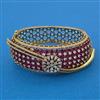 American Diamond Broad Kada with Mehndi Plating