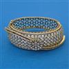 American Diamond Broad Kada with Mehndi Plating
