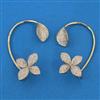 American Diamond Earcuff with Rhodium Plating 2 Tone Plating Mehndi Plating