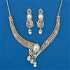 American Diamond Classic Necklace with 2 Tone Plating