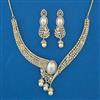 American Diamond Classic Necklace with 2 Tone Plating