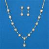 American Diamond Delicate Necklace with 2 Tone Plating