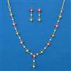 American Diamond Delicate Necklace with 2 Tone Plating