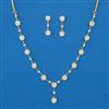 American Diamond Delicate Necklace with 2 Tone Plating
